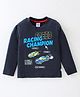Simply Cotton Sinker Knit Full Sleeves T-Shirt Car Print - Blue