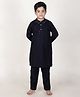 Jilmil Full Sleeves Panel Embroidered & Embellished Kurta With Pyjama - Black