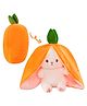 Besties Adorable Bunny Carrot Rabbit Plushie Pet  (Orange) - Height 13.3 Inches