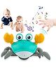 Kidology Crawling Crab Infant Tummy Time Toys | Kids Electronic Musical Light up Toy with Automatically Obstacle Avoidance Induction | Walking Moving Baby Toys with Music, LED Lights and USB Cable(green)