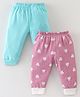 Ben Benny Cotton Interlock Knit Full Length Lounge Pant Solid Color & Kitty Print Pack of 2 - Multicolor