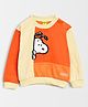 Mi Arcus Peanuts Featuring 100% Cotton Full Sleeves Snoopy Patch Embroidered Sweatshirt = Orange