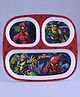 Servewell Rectangular 3 Partition Plate Spider-Man -  (Color and design may vary)