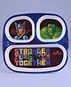 Servewell Rectangular 3 Partition Plate Marvel Avengers - Multicolour (Color and design may vary)