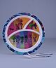 Servewell 3 Partition Plate with Spoon and Fork Trolls Theme - Multicolor (Color and design may vary)