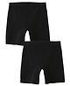 Mackly Pack Of 2 Solid Cotton Innerwear Shorts - Black