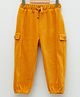 LC Waikiki Solid Pocket Detailed Velvet Track Pant - Dark Yellow