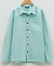 LC Waikiki Full Sleeves Solid  Cotton Basic Gabardine Shirt  - Green