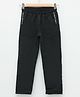 LC Waikiki  Elastic Waist Placement Text Printed Fleece Lined Trousers   - Black