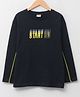 LC Waikiki Full Sleeves Placement Text Printed Tee - Black