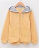 LC Waikiki Full Sleeves Colour Blocked  Hooded Zipper Cardigan  - Yellow
