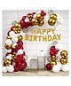 Bubble Trouble Special You Red & Gold Theme Happy Birthday Decoration Items for Girls & Boys Red & Gold Pack of 65
