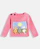 Mayra Knits Full Sleeves Animals Detailed Woollen Hand Knitted Sweater - Pink