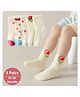 SYGA 5 Pairs Baby Girl Boy Socks, Toddlers Infant Cotton Warm Stretch Crew Socks with Rose Design, Suitable for Ages 0-2 Years baby