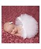 MOMISY Baby Photography Skirt and Headband Set-White