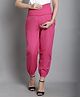 Moms Maternity Solid Sustainable   High Rise Maternity Trouser Pant  - Pink