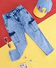 Pantaloons Junior Solid Button Down Jeans With Side Pockets - Light Blue