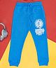 Pantaloons Junior Placement Text Printed Track Pant - Cobalt Blue