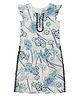 Young Birds Sleeveless Floral Printed  Kurti - White