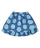 Young Birds Abstract Printed Layered Skirt - Blue