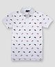 Gini and Jony Half Sleeves Polo T-Shirt Shoes Printed - White