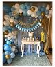 Special You  1st Happy Birthday Decoration Items for Boys With Net Fabric Backdrop, Birthday Decor for Kids-78 Pcs