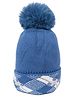 CrayonFlakes Abstract Design & Pom Pom Detailed Woolen Cap - Blue