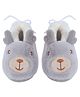 CrayonFlakes Animals Face Detailed Booties - Light Blue