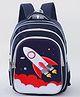 ZOE Rocket Design Backpack Blue- Height 15.7 Inches