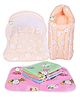Kwitchy New Born Baby Bedding Set Gift Combo Pack of Net Bed Sleeping Bag & Plastic Sheets - Orange