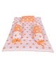 Kwitchy New Born Baby Bedding Gaddi Set Cotton Sleeping Mattress with Pillow & Side Bolster - Orange