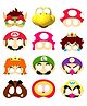 ZYOZI MARIO Theme Birthday Party Favors Kid Theme Birthday Masks Multicolor - 12 PCS