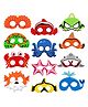 ZYOZI Under Water Theme Birthday Masks Under Water Theme Masks for Kids Multicolor  - Pack Of 12