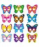 ZYOZI Butterfly Theme Birthday Masks Butterfly Theme Masks Multicolor - Pack Of 12