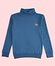 Pantaloons Junior Full Sleeves Placement Embroidered Cotton Sweatshirt - Blue