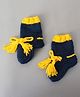 Woonie Hand Knitted  Socks - Navy Blue