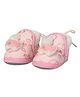 Kid-O-World Llama Applique Detailed & Heart Designed Fur Soft Sole Booties - Pink
