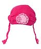 Kid-O-World Inverted Heart And Frill Patch Detailed  Woolen Cap - Dark Pink-  Diameter 46 Cms