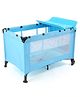 Babyhug Bouyant 3 in 1 Playpen cum Cot with Mosquito Net & Quilting Design - Blue