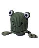 Tipy Tipy Tap Frog Eyes  Detailed Knitted Cap - Green-  Diameter 48 Cms