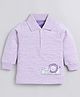 CUTOPIES Infant Full Sleeves Lion Cubs Embroidered Polo Tee - Purple