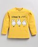 CUTOPIES Full Sleeves Funday Bunny Printed Tee - Lemon Yellow