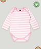 Kidbea 100% Organic Cotton Full Sleeves Candy Striped Onesie - Pink