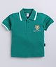 Nottie Planet Half Sleeves Tiger & Text Embroidered Tee - Green