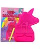VGRASSP Unicorn Shape MagPad Magnetic Drawing Board Toy - Erasable Doodle Writing Pad For Kids With 240 Magnetic Beads And 1 Magnetic Stylus - Multicolor (Color as per stock)