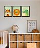 999Store Modern Art Kids Painting For Wall Decor - Tiger Lion and Crocodile Face