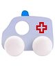 BRAIN FACTORY Wooden Emergency Vehicle Toys - Ambulance for Kids Community Helpers - Multi Colour
