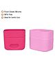 b.box Silicone Snack Cups - Foldable & Multi-Use Cups for Lunchboxes - Berry Pink (Pack of 2)