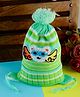 Passion Petals Bear Design Unisex B Winter Warm Cap for Newborn to 18Months With Diameter 11cm- Green