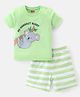 Babyhug Cotton Knit Single Jersey Half Sleeves Night Suit With Koala Print - Green